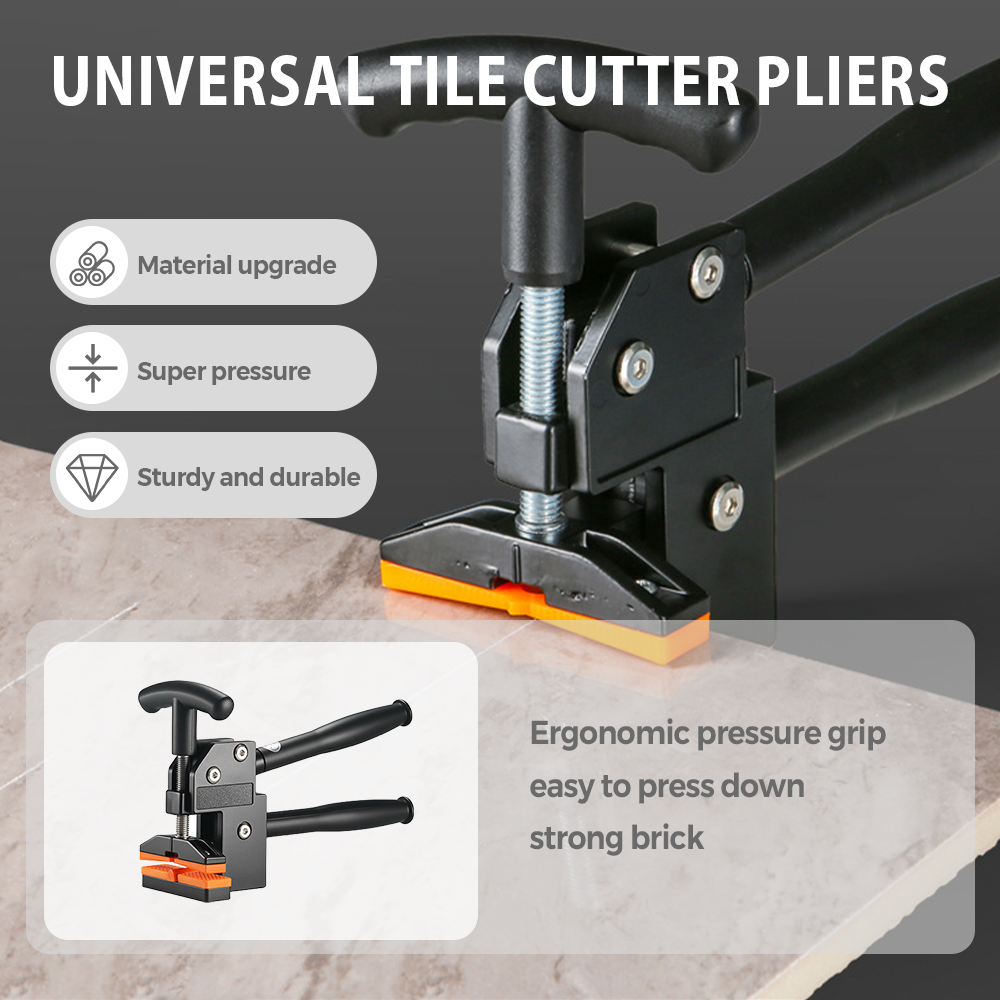 Pinza per rompere piastrelle per carichi pesanti Taglierina manuale per piastrelle Costruzione in alluminio Maniglie rivestite in gomma per progetti di ristrutturazione domestica