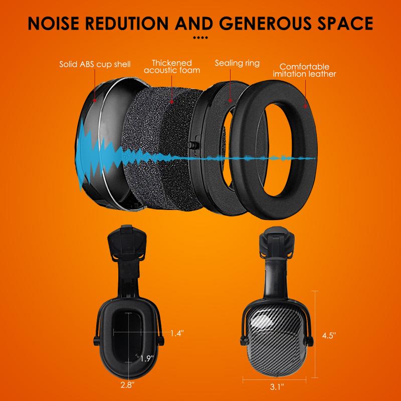 Casco di sicurezza CE in fibra di carbonio con paraorecchie Doppi occhiali Elmetto da costruzione in ABS per ingegnere Berretto da lavoro di alta qualità ANSI