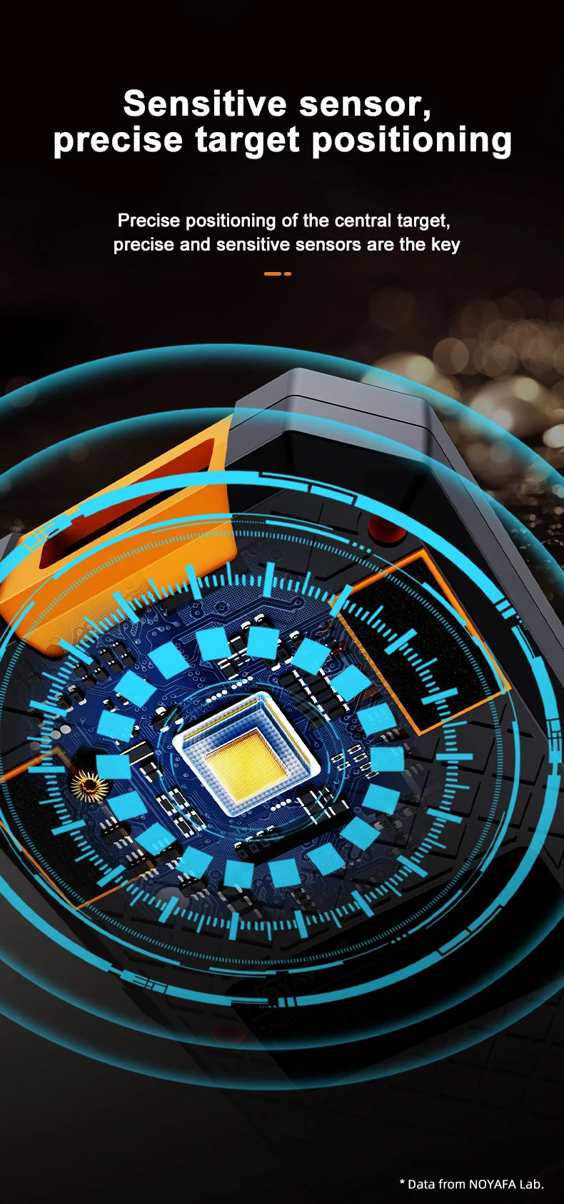 NOYAFA Scanner portatile per metal detector da parete con foro di posizionamento Fili CA in legno Tubi metallici Rebarrili Strumento di rilevamento Cerca filo