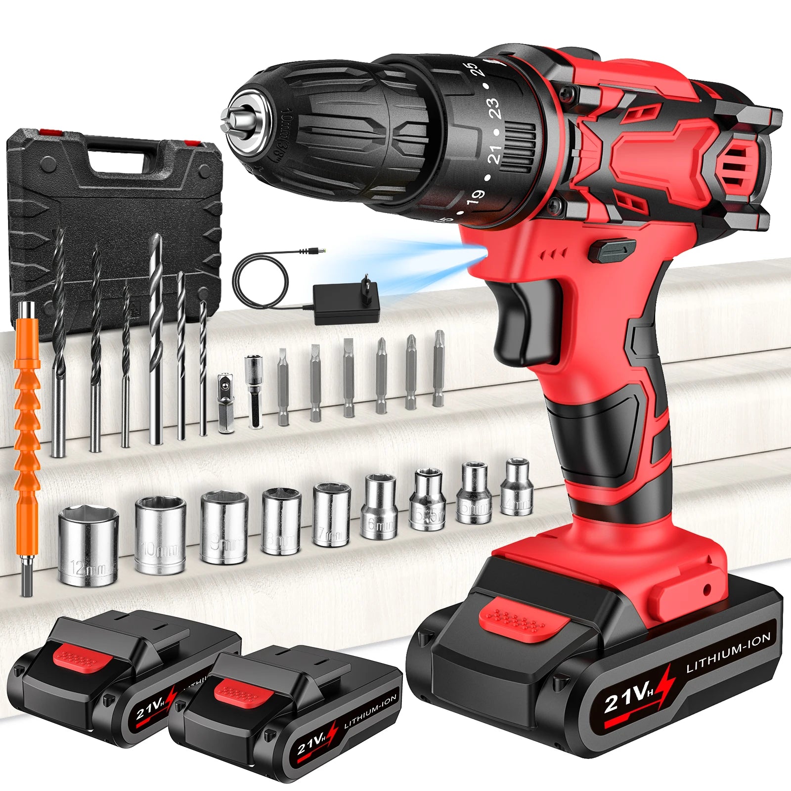 1500 giri/min Driver per schermo elettrico Martello Tenda a batteria Impatto Utensile elettrico multifunzionale 25 + 3 Coppia per batteria Makita 18V