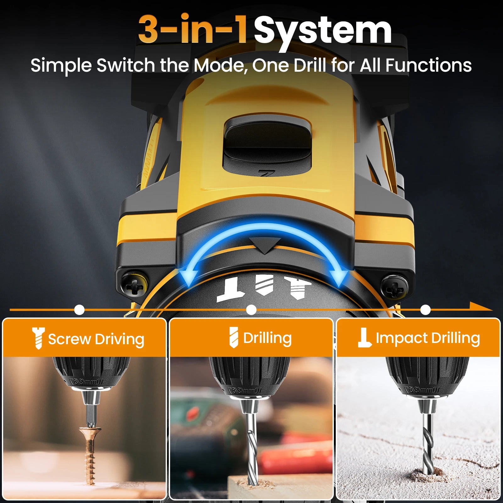 1500 giri/min Driver per schermo elettrico Martello Tenda a batteria Impatto Utensile elettrico multifunzionale 25 + 3 Coppia per batteria Makita 18V