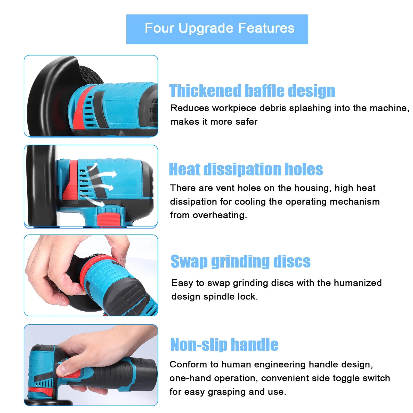 19500 giri/min 12V Mini smerigliatrice angolare rettificatrice a batteria batteria al litio smerigliatrice ricaricabile potere di ammortizzazione