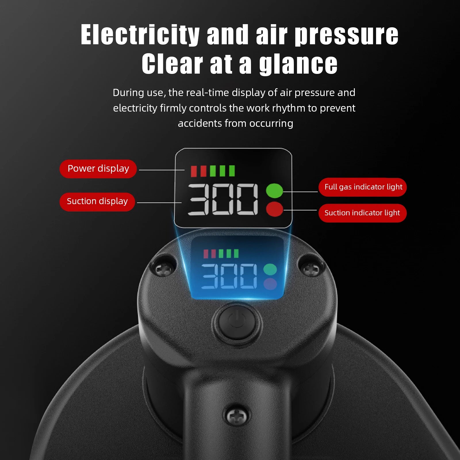 Sollevatore per carichi pesanti con ventosa elettrica a vuoto di grado industriale da 300 kg per piastrelle di granito, vetro, legno, pietra, batteria 3600 mAh