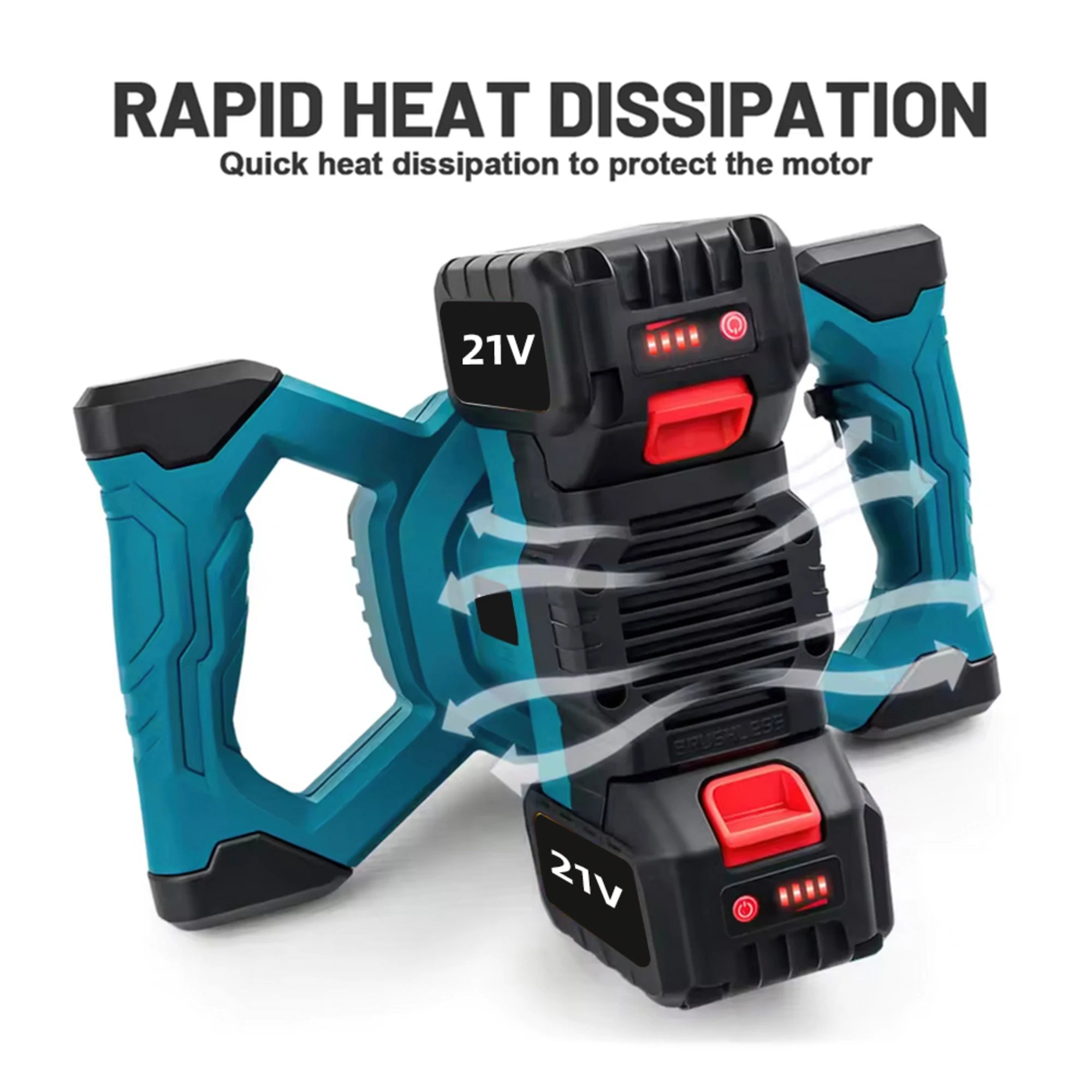 GECOFEER 6Gears Cordless Elettrico Betoniera Mixer Brushless Malta di Cemento Gesso Mixer Frullatore Vernice Mix Per makita 18v batteria