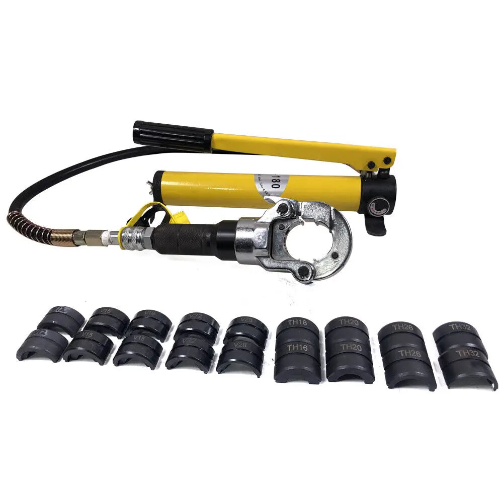 Pinza a crimpare idraulica Tubo in acciaio inossidabile 6T con 9 stampi per pressa in rame V12-28 TH 16-32mm