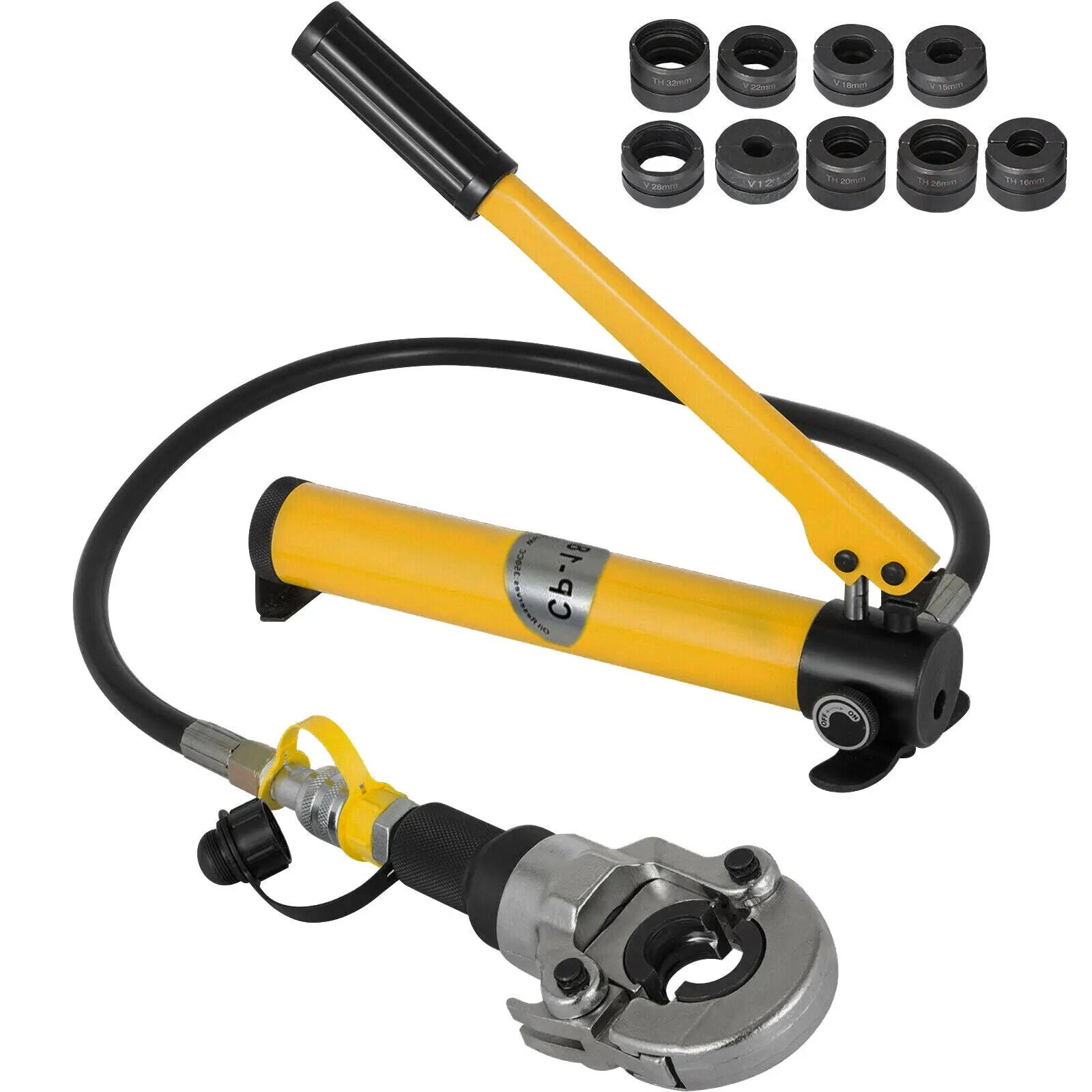 Pinza a crimpare idraulica Tubo in acciaio inossidabile 6T con 9 stampi per pressa in rame V12-28 TH 16-32mm