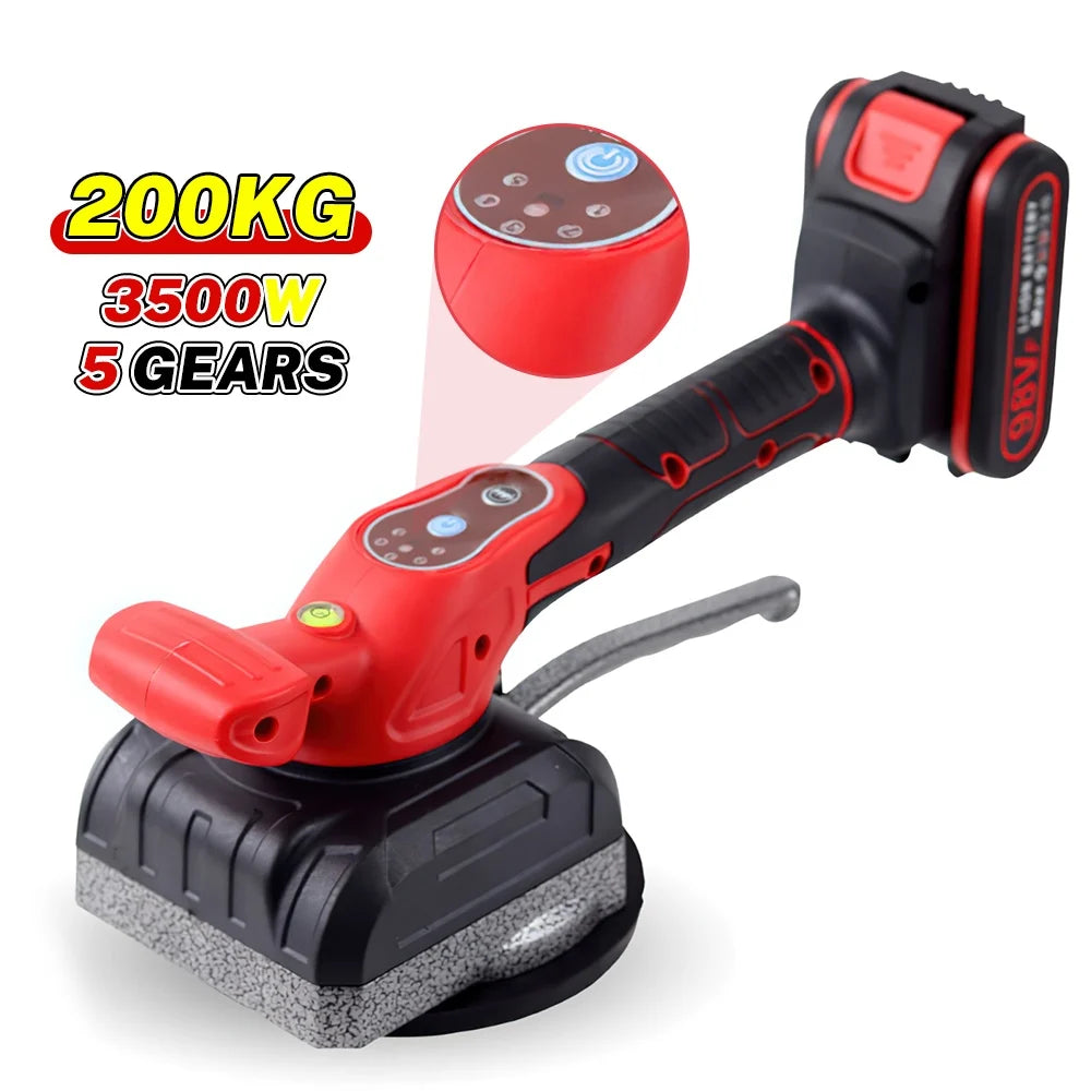 GECOFEER Piastrellatrice elettrica per piastrelle Vibrazione Cordless Piastrellatrice vibratore Piastrellatrice Livellamento automatico delle piastrelle per il fissaggio delle piastrelle
