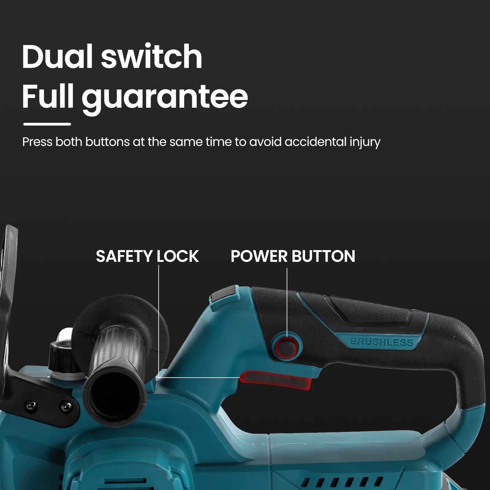 1500W Brushless 12 Pollici Motosega Elettrica Cordless Prepotente Lavorazione Del Legno Strumento di Potere Palmare Tazza Da Giardino Per Makita 18V Batteria