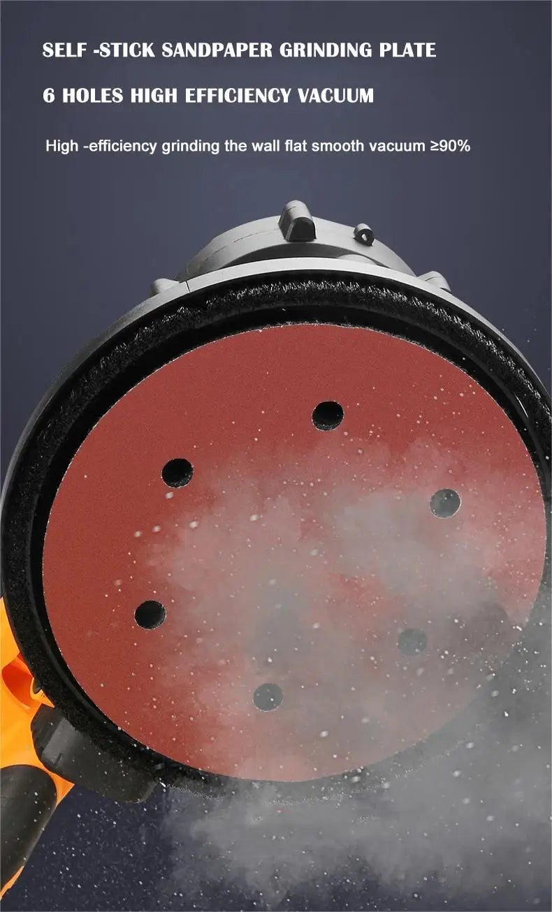 1390W levigatrice elettrica per cartongesso rettificatrice per pareti 225MM stucco senza polvere autoaspirante levigatrice portatile