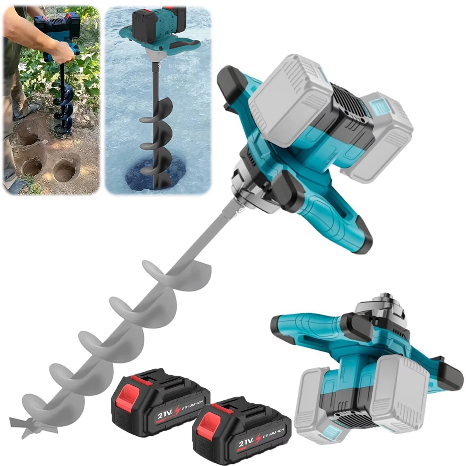 Trapano a terra elettrico ad alta potenza Trapano a terra senza fili senza spazzole Foratura invernale Frutteto di ghiaccio Piantagione agricola Macchine speciali