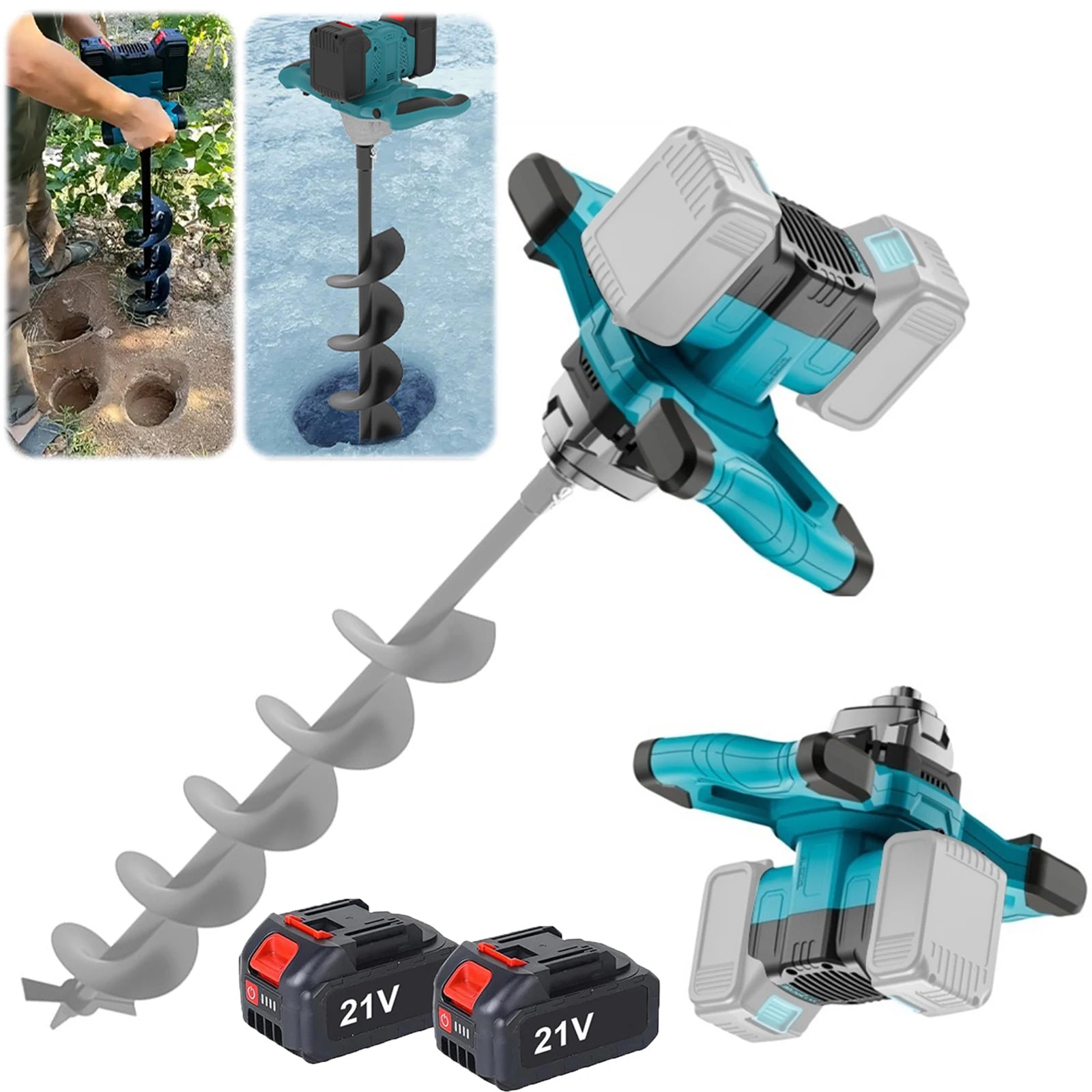 Trapano a terra elettrico ad alta potenza Trapano a terra senza fili senza spazzole Foratura invernale Frutteto di ghiaccio Piantagione agricola Macchine speciali