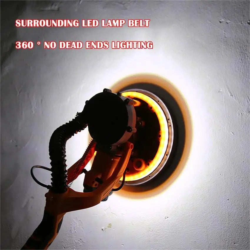 1390W levigatrice elettrica per cartongesso rettificatrice per pareti 225MM stucco senza polvere autoaspirante levigatrice portatile