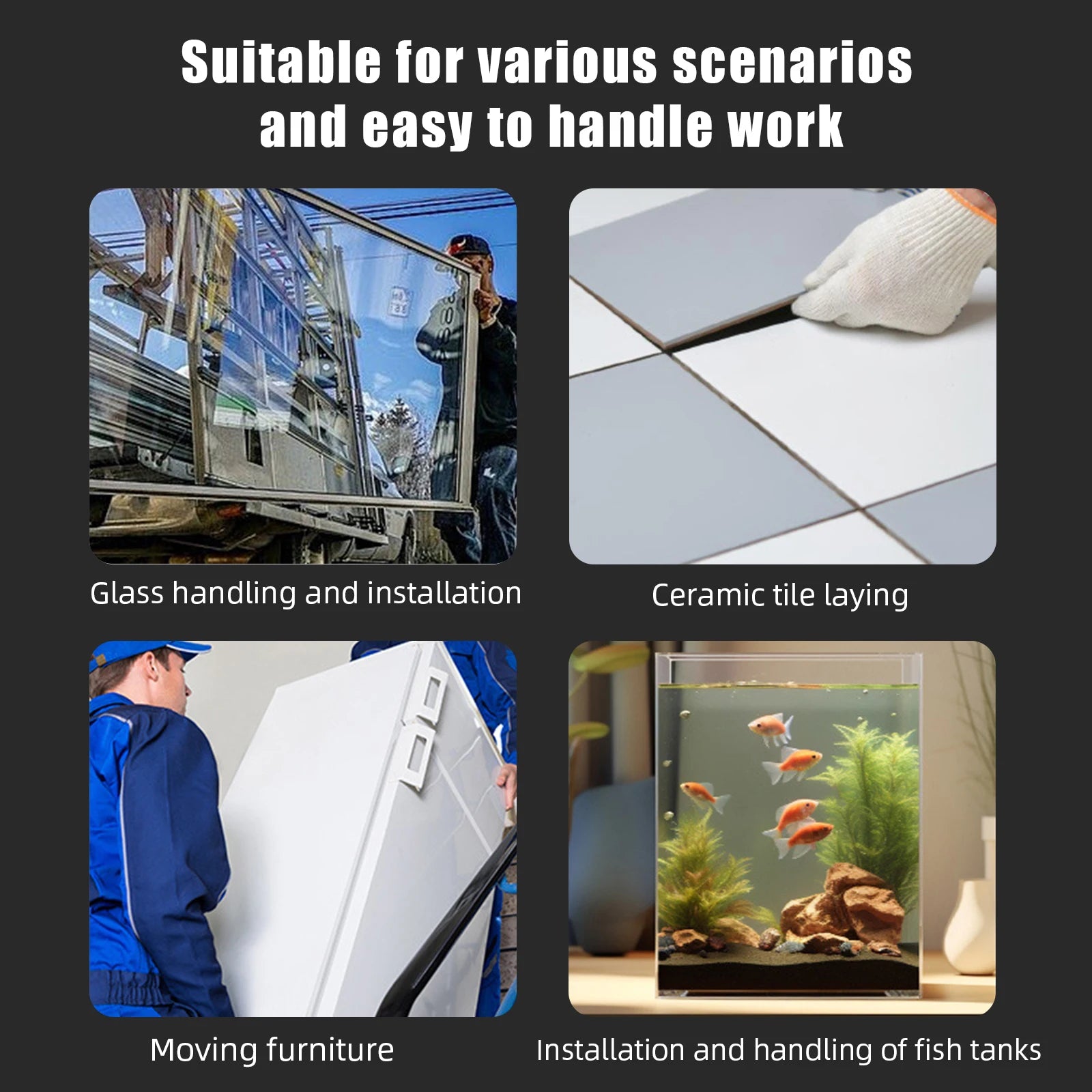 Sollevatore per carichi pesanti con ventosa elettrica a vuoto di grado industriale da 300 kg per piastrelle di granito, vetro, legno, pietra, batteria 3600 mAh