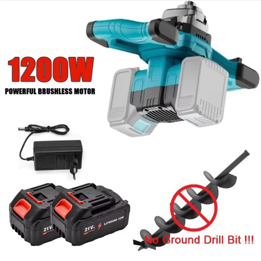 GECOFEER 6Gears Cordless Elettrico Betoniera Mixer Brushless Malta di Cemento Gesso Mixer Frullatore Vernice Mix Per makita 18v batteria