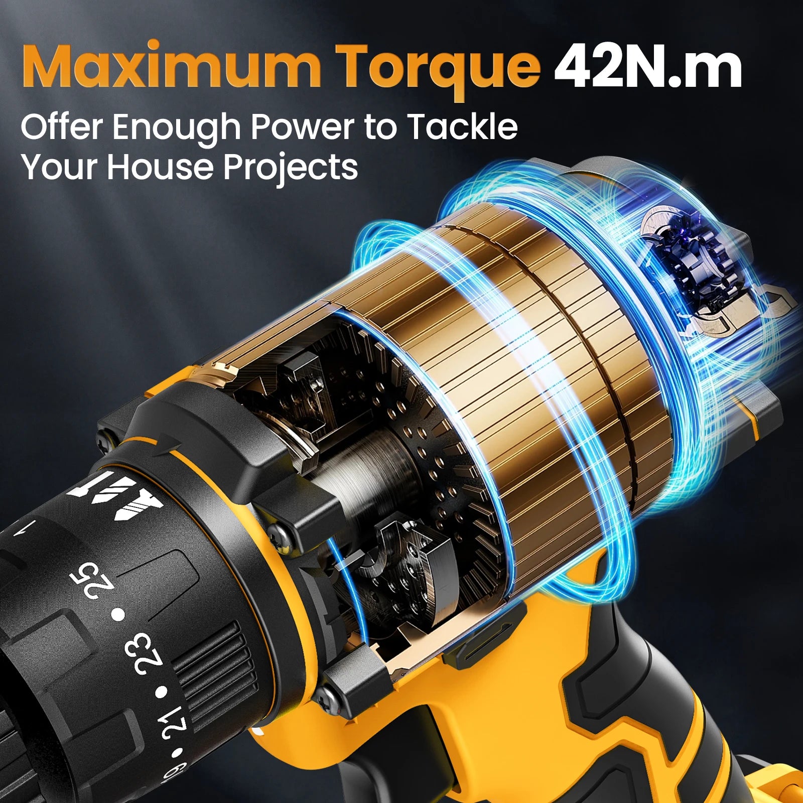 1500 giri/min Driver per schermo elettrico Martello Tenda a batteria Impatto Utensile elettrico multifunzionale 25 + 3 Coppia per batteria Makita 18V