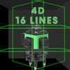 Laser 4D a 16 linee Livello 3 °   Strumento di livellamento con funzione autolivellante Linea di adesivi murali a terra omnidirezionale con supporto per treppiede