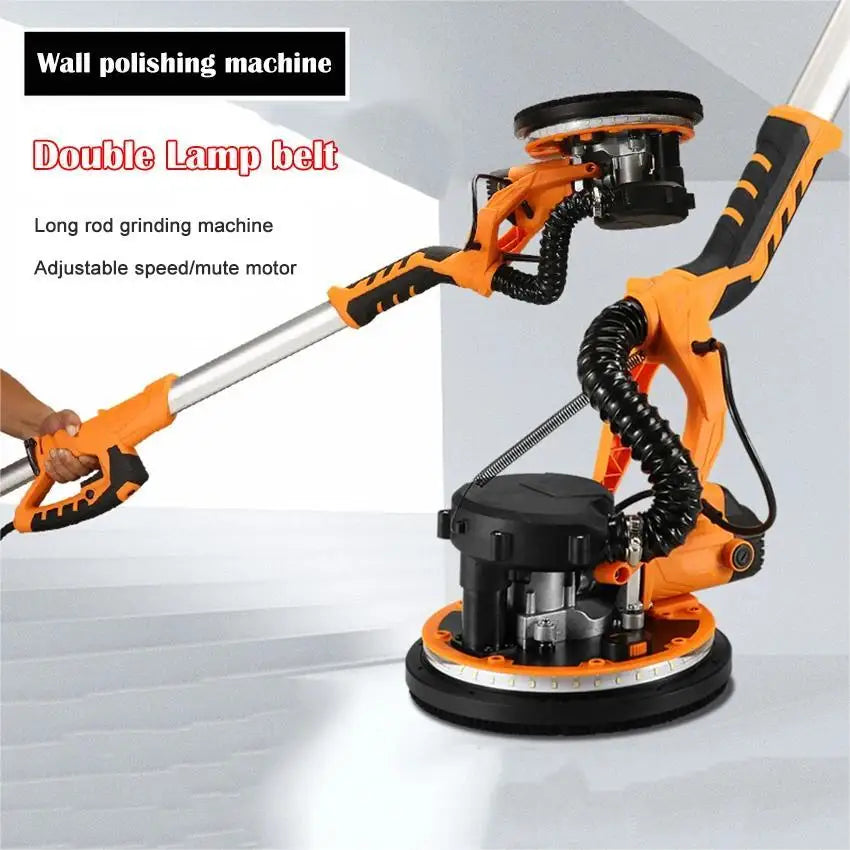 1390W levigatrice elettrica per cartongesso rettificatrice per pareti 225MM stucco senza polvere autoaspirante levigatrice portatile