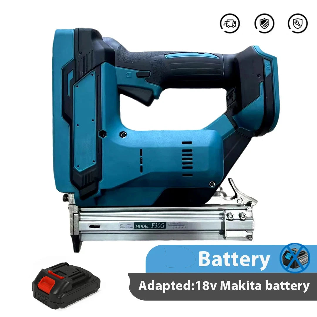 Senza spazzole Senza fili Senza fili F30 Pistola sparachiodi elettrica Cucitrice Chiodatrice Lavorazione del legno Batteria al litio per batteria Makita 18V