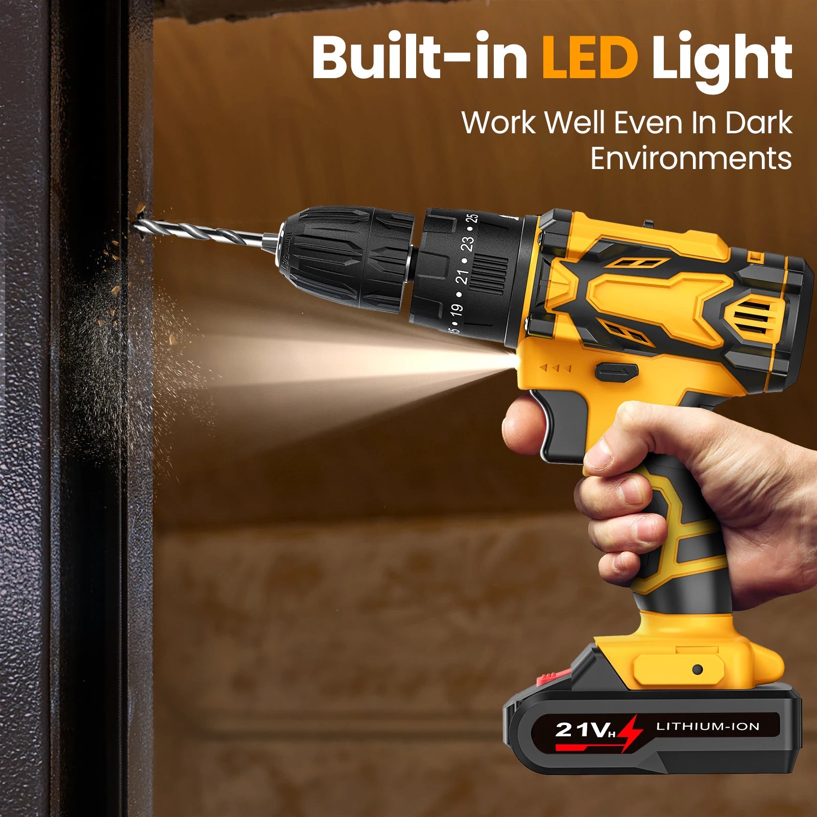 1500 giri/min Driver per schermo elettrico Martello Tenda a batteria Impatto Utensile elettrico multifunzionale 25 + 3 Coppia per batteria Makita 18V