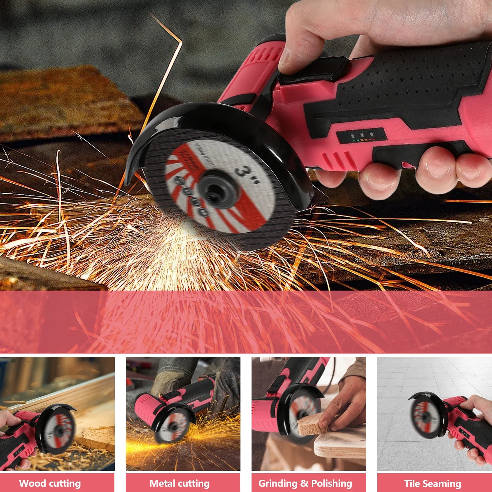 19500 giri/min 12V Mini smerigliatrice angolare rettificatrice a batteria batteria al litio smerigliatrice ricaricabile potere di ammortizzazione