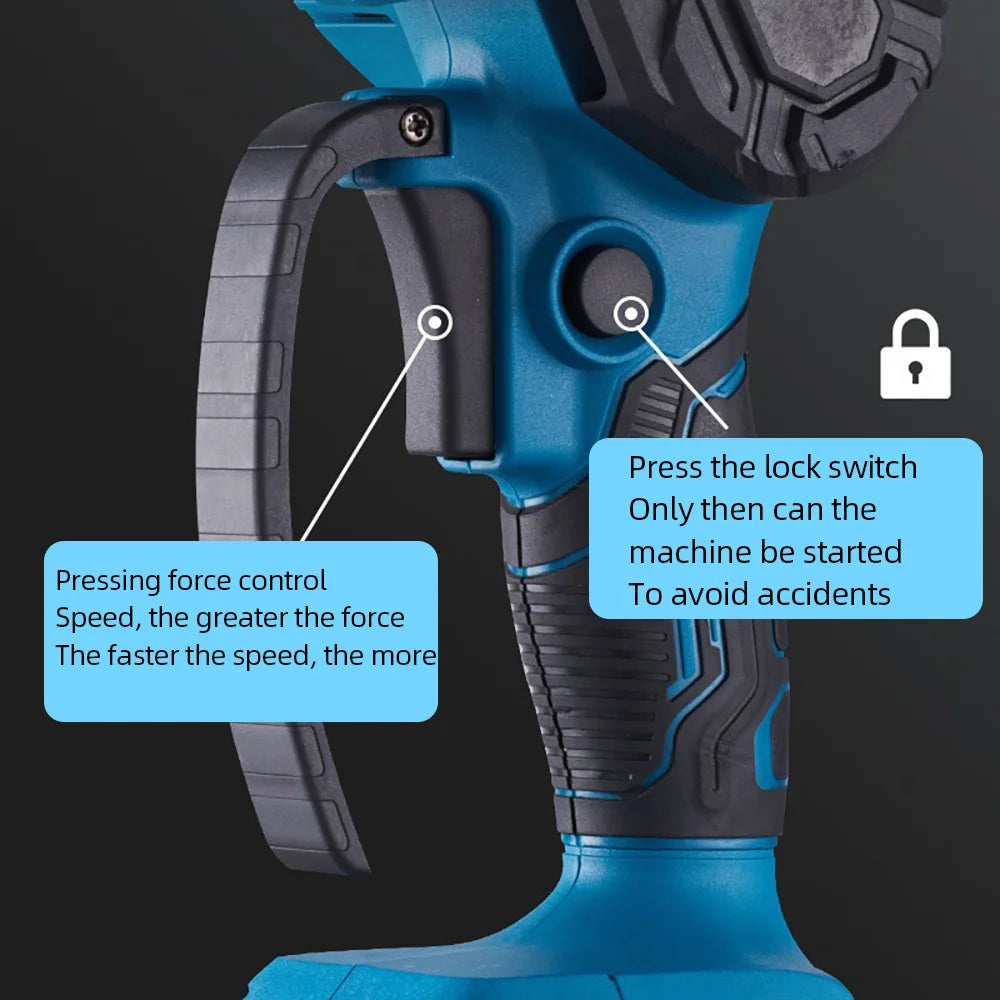 Mini motosega da 21 V da 6 pollici potente sega elettrica portatile ricaricabile a batteria 7500 mAh strumento da potatura da giardino