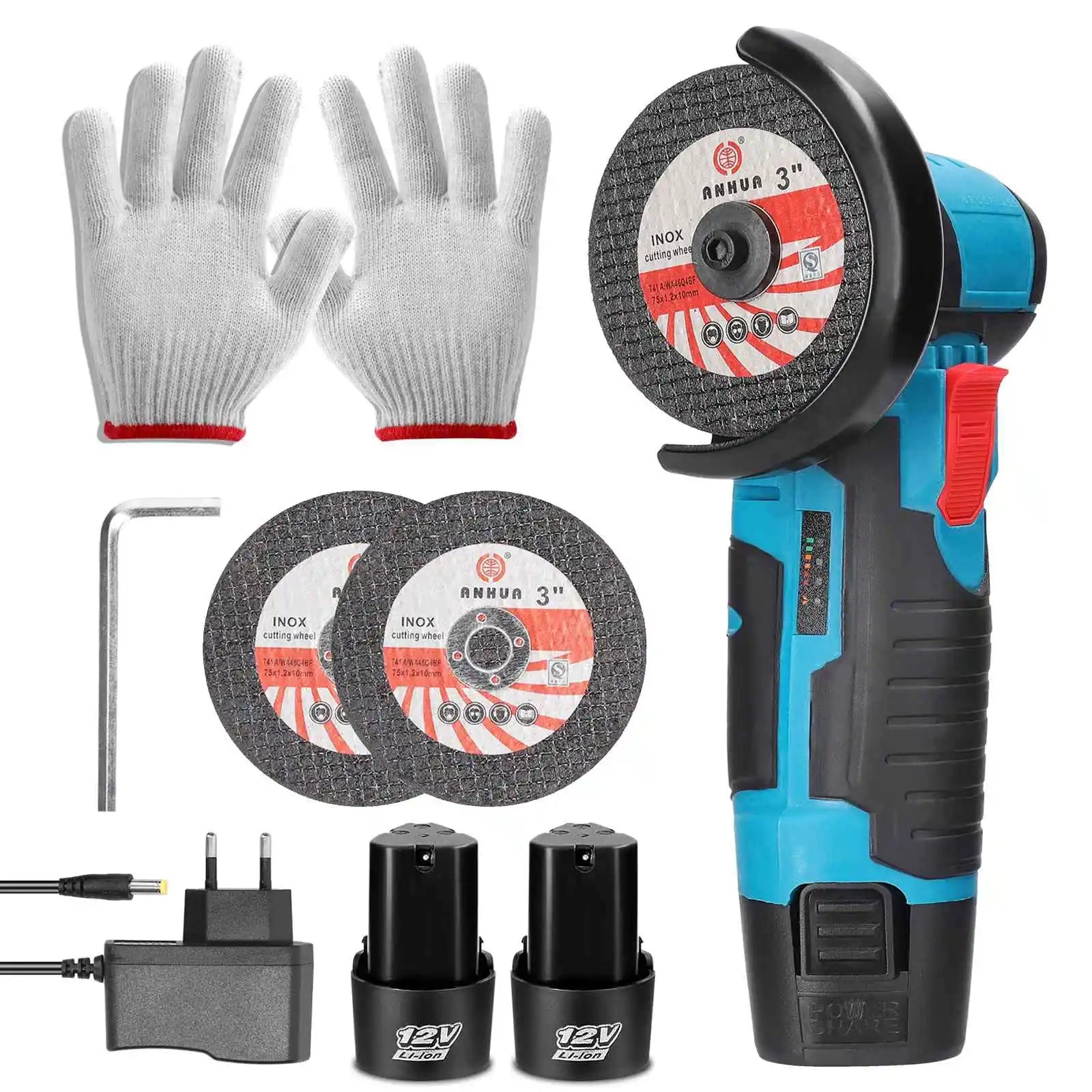 19500 giri/min 12V Mini smerigliatrice angolare rettificatrice a batteria batteria al litio smerigliatrice ricaricabile potere di ammortizzazione