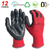 24 Pezzi/12 Paia Guanti protettivi da lavoro professionali per uomo Costruzione Donna Guanti da corsa in nylon da giardino obtati CE EN388.