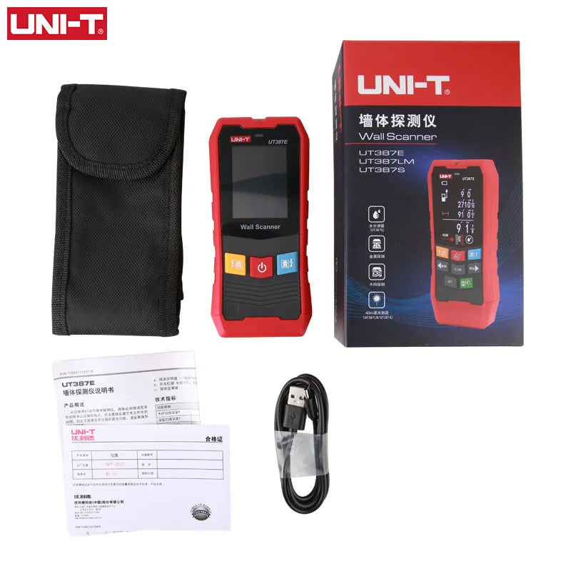 UNI-T Scanner da parete UT387E UT387S UT387LM 4 in 1 Metal Detector Wood Stud Finder Tensione CA Cavi sotto tensione Fili Profondità Tracker