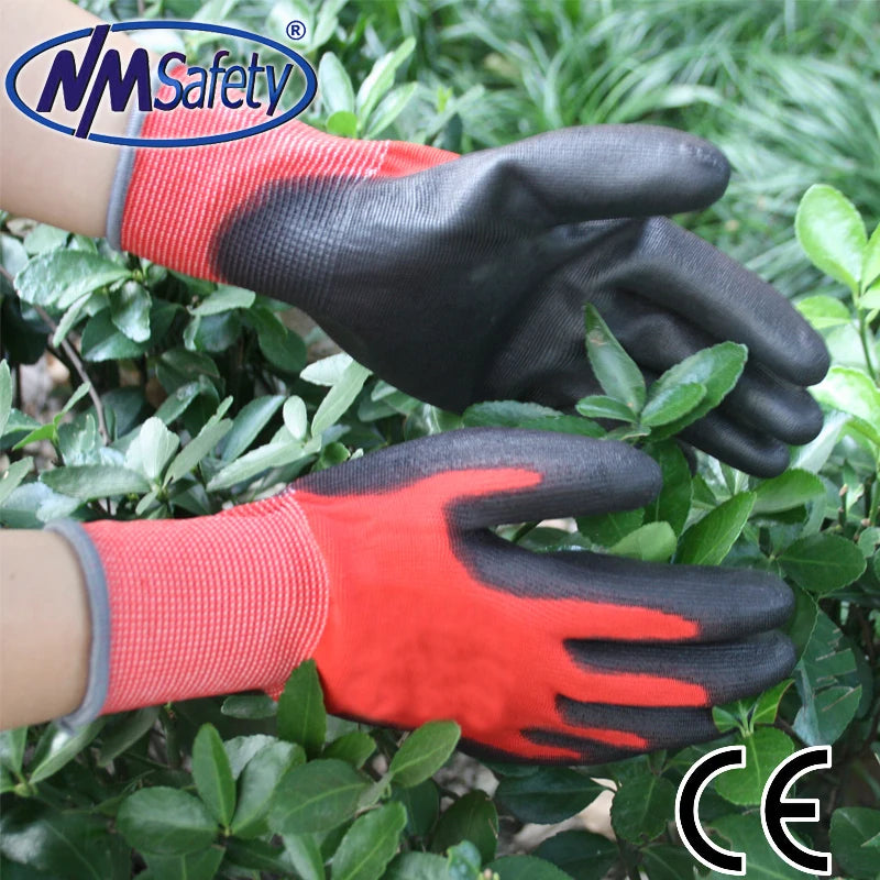 24 Pezzi/12 Paia Guanti protettivi da lavoro professionali per uomo Costruzione Donna Guanti da corsa in nylon da giardino obtati CE EN388.