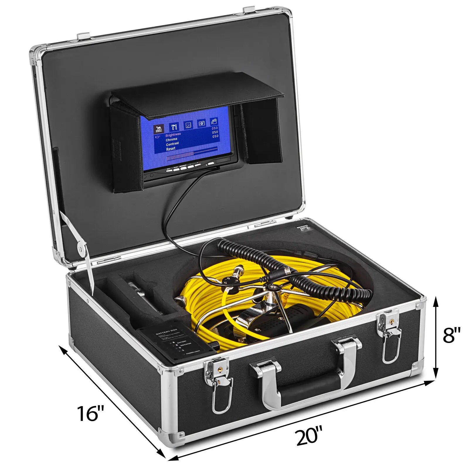 SucceBuy Videocamera per ispezione tubi Funzione di registrazione DVR Monitor da 7/9 pollici 20/30/50M IP68 Endoscopio industriale per condotte fognarie