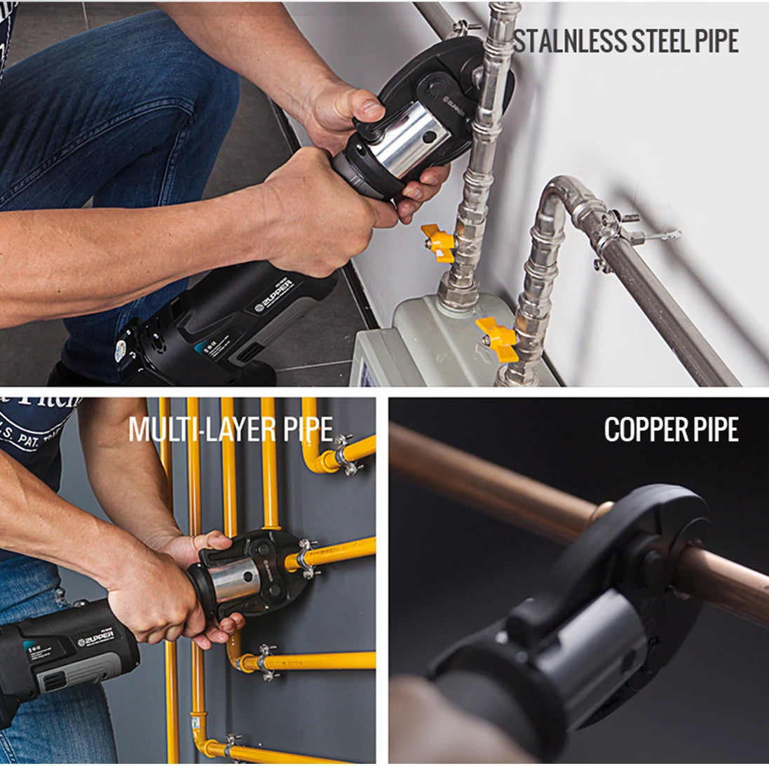 ZUPPER PZ-1930 Compact Battery Press Tool per la crimpatura di tubi multistrato Pex in rame idraulico Include ganasce Separate opzionali