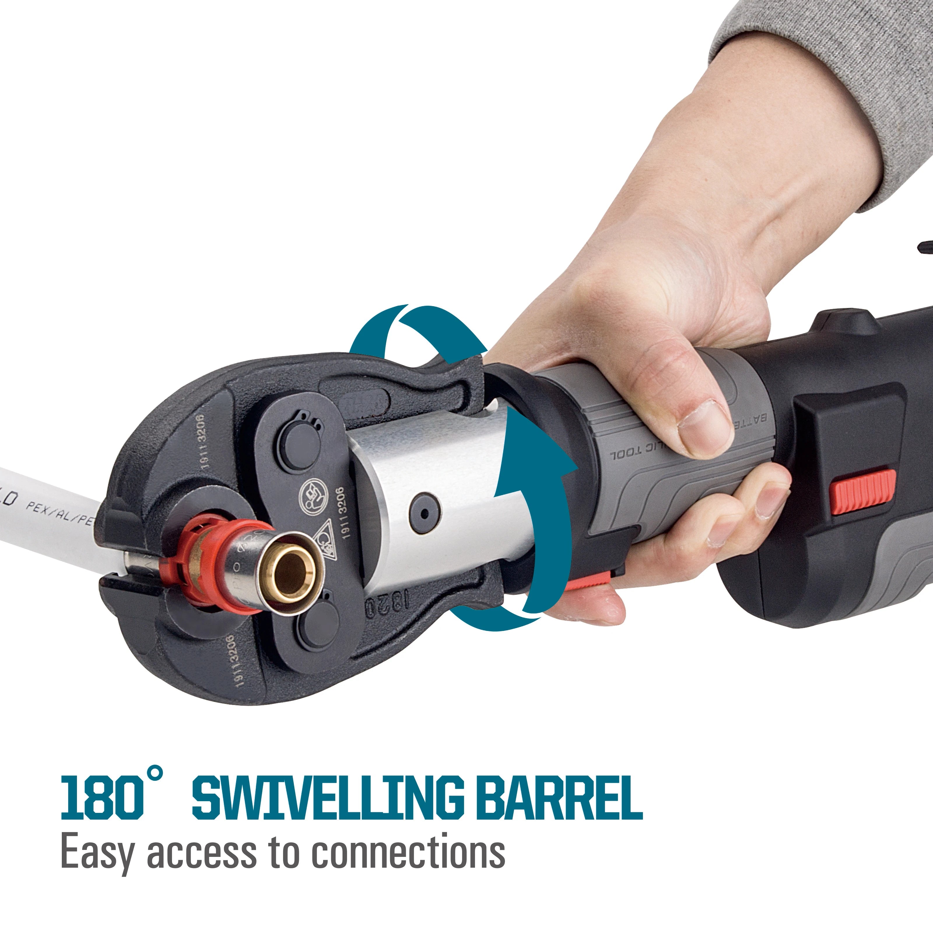 ZUPPER PZ-1930 Compact Battery Press Tool per la crimpatura di tubi multistrato Pex in rame idraulico Include ganasce Separate opzionali