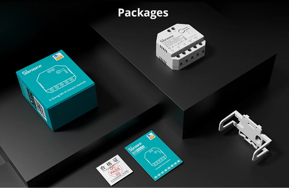 SONOFF Dual R3 2 Gang Wifi Smart Switch Modulo relè doppio con misurazione della potenza Controllo intelligente dell'interruttore dell'otturatore a rullo tramite ewelink