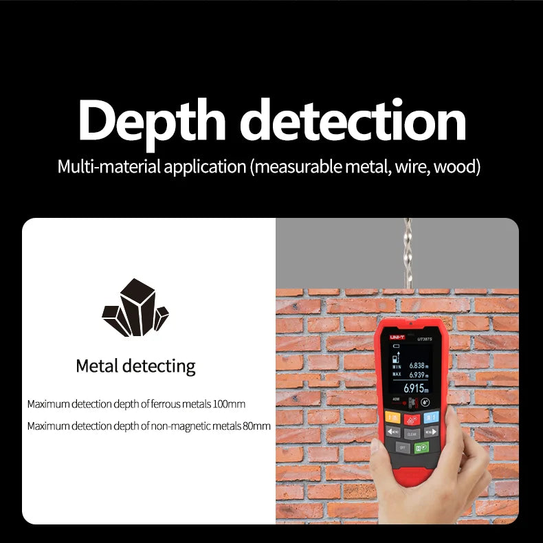 UNI-T Scanner da parete UT387E UT387S UT387LM 4 in 1 Metal Detector Wood Stud Finder Tensione CA Cavi sotto tensione Fili Profondità Tracker