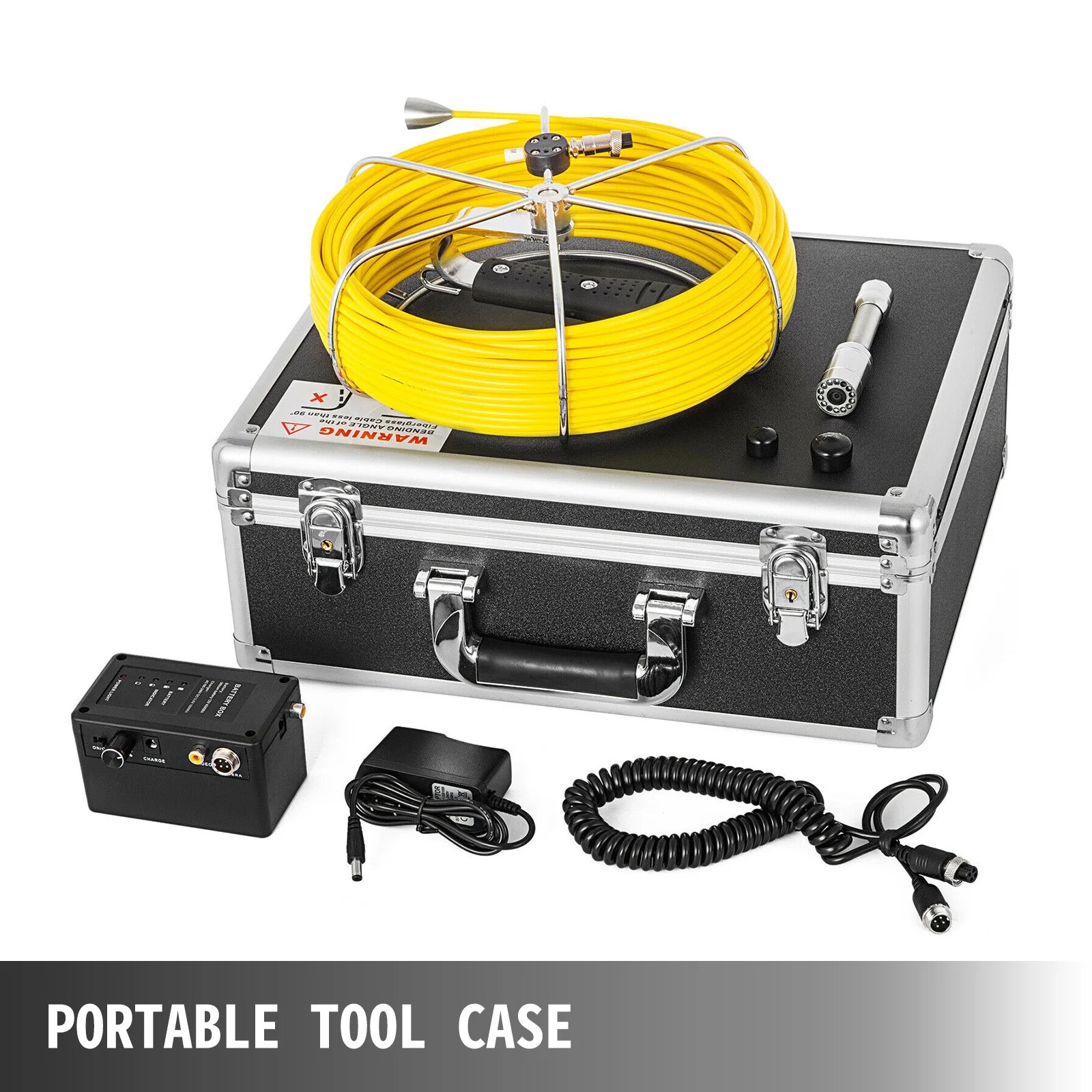 SucceBuy Videocamera per ispezione tubi Funzione di registrazione DVR Monitor da 7/9 pollici 20/30/50M IP68 Endoscopio industriale per condotte fognarie