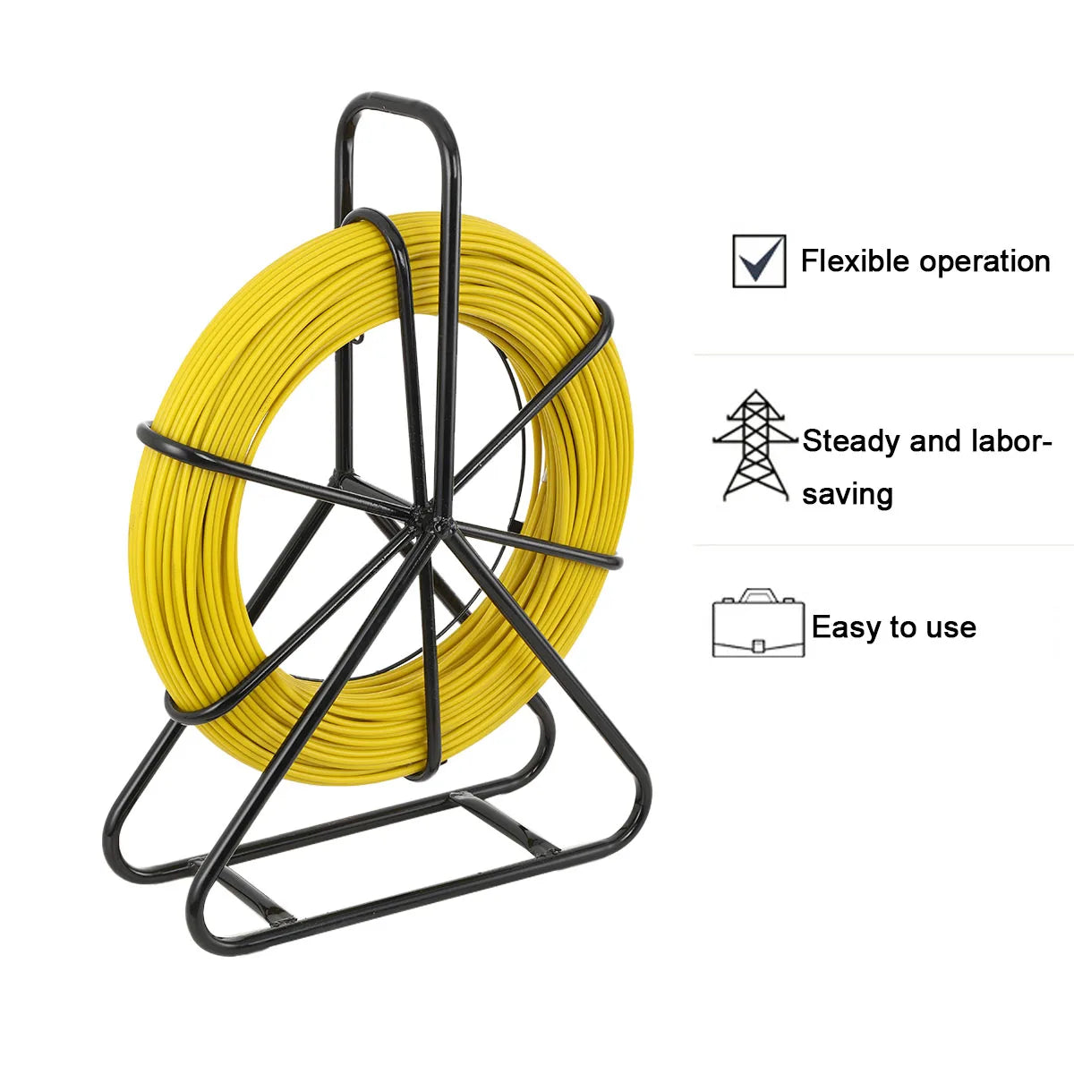 100/130m Elettricista Filo Filettatrice Cavo In Fibra di vetro Asta di marcia Pesce Nastro Rodder Cavo Sbloccatore Leader 6mm