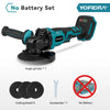 YOFIDRA 125 millimetri Brushless Smerigliatrice Angolare 3 Ingranaggi Rettificatrice Lucidatura Taglio Strumento di Lavorazione Del Legno Per Makita 18V Batteria Spille