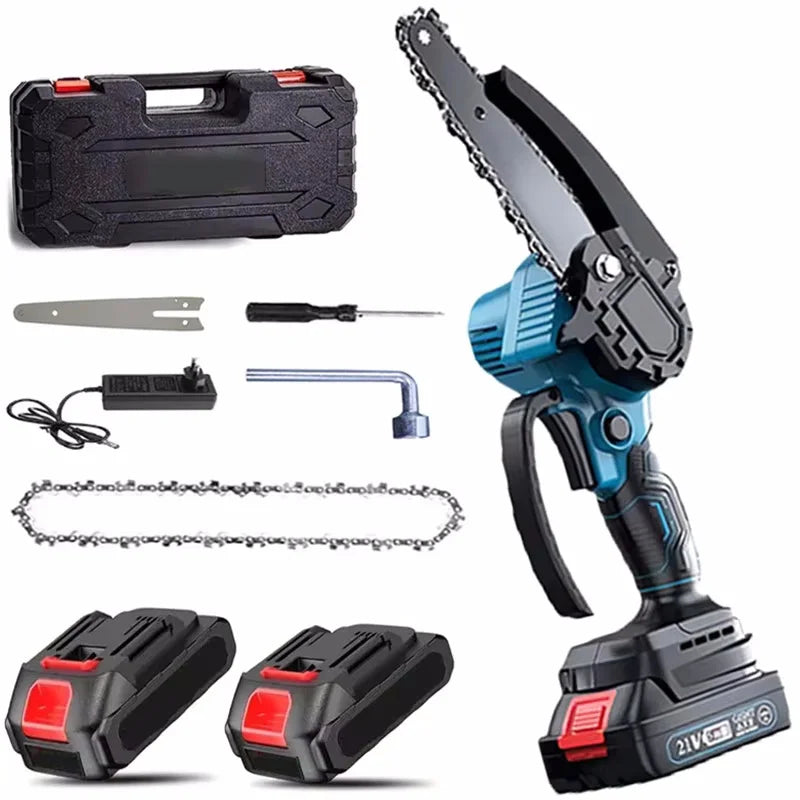 Mini motosega da 21 V da 6 pollici potente sega elettrica portatile ricaricabile a batteria 7500 mAh strumento da potatura da giardino