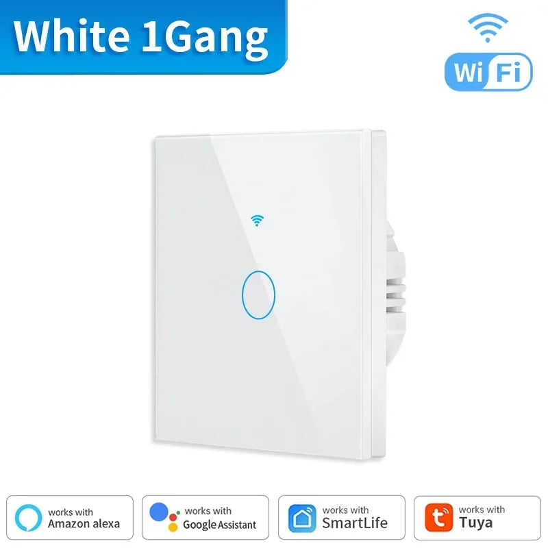 TNCE WIFI + Bluetooth Tuya Smart Switch 1/2/3/4 Gang Smart Life Home Light WiFi Touch Switch funziona con Google home Alexa