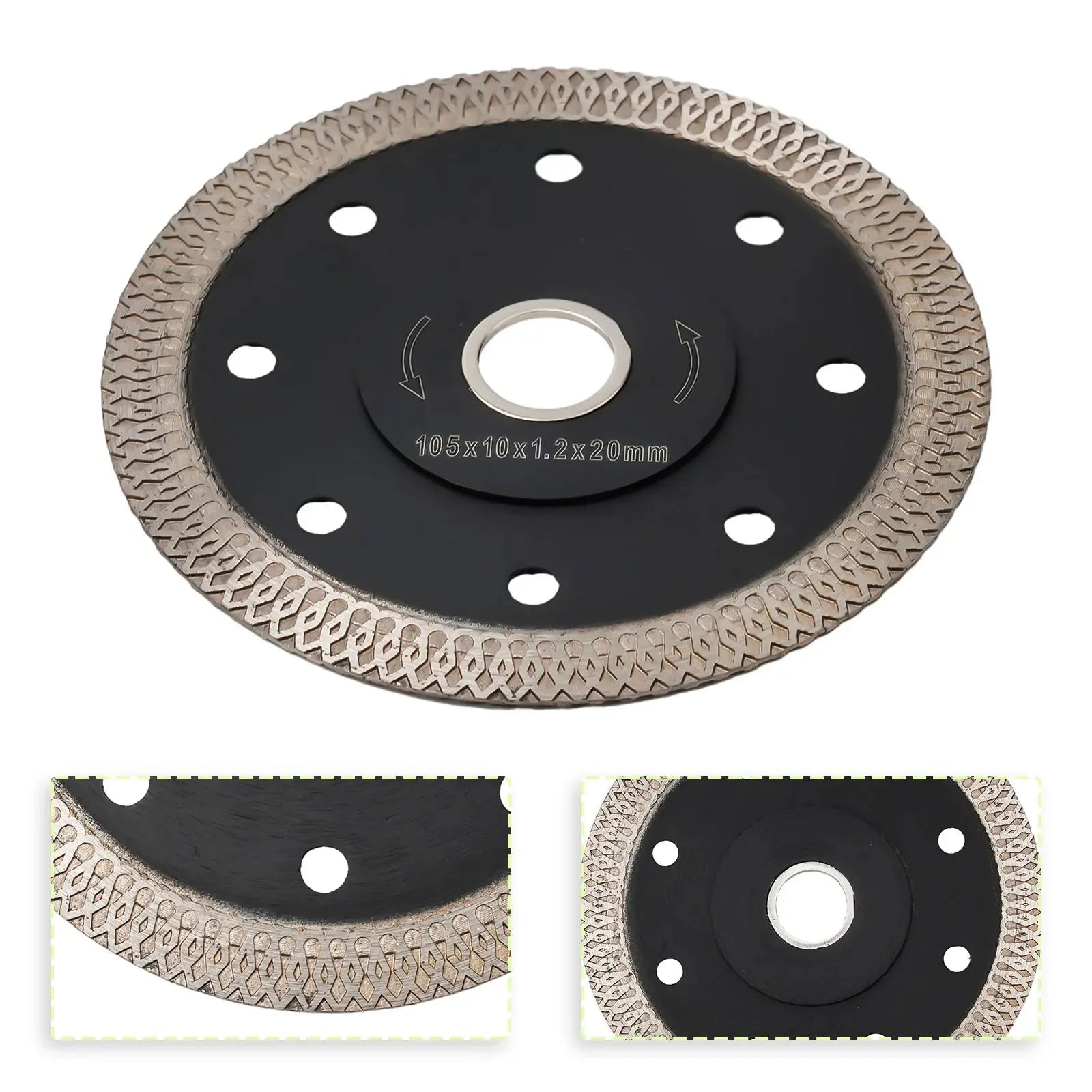1pc 105/115/125mm Lama per sega diamantata per piastrelle in gres porcellanato Ceramica Taglio a secco/bagnato Pietra tagliata Lama per sega Taglio a disco diamantato