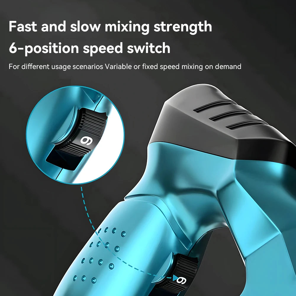 Podofo 3100W Miscelatore piccolo per vernice e rivestimento Stucco ad alta potenza in polvere Regolazione della velocità Miscelatore elettrico manuale per cemento a 6 velocità