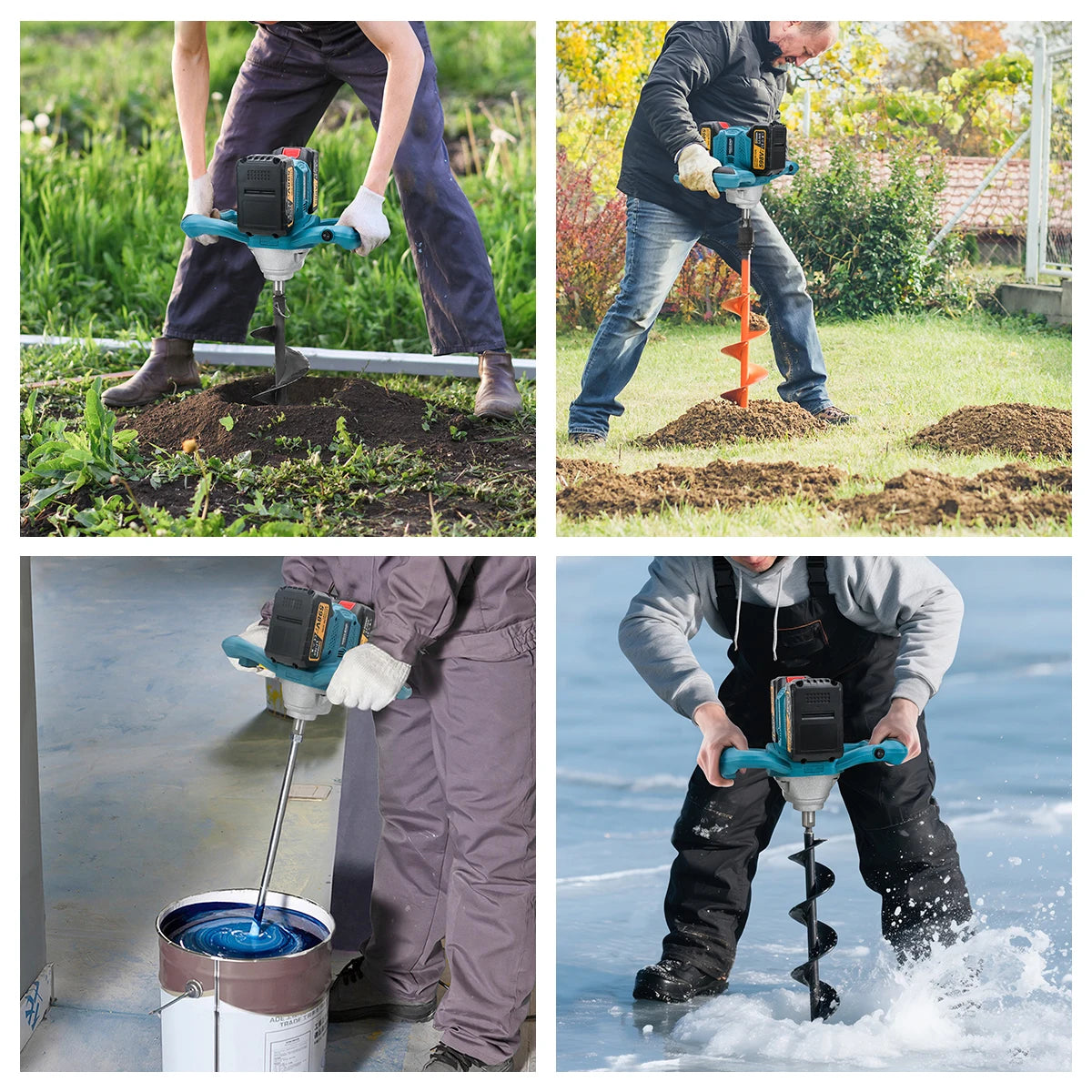 Gami 40V Brushless Elettrico Betoniera Mixer 6 Velocità Cordless Malta di Cemento Gesso Vernice Frullatore Per makita 18v batteria pin