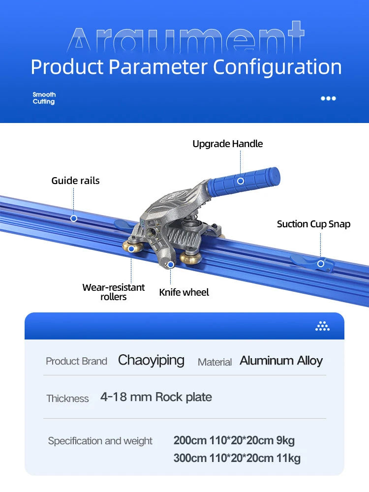 2025 ad alta precisione 2000/3000mm Rock Plate Track Knife piastrelle per pavimenti taglio speciale coltello manuale nuova macchina da taglio taglia piastrelle taglierino professionale fai da te utensili