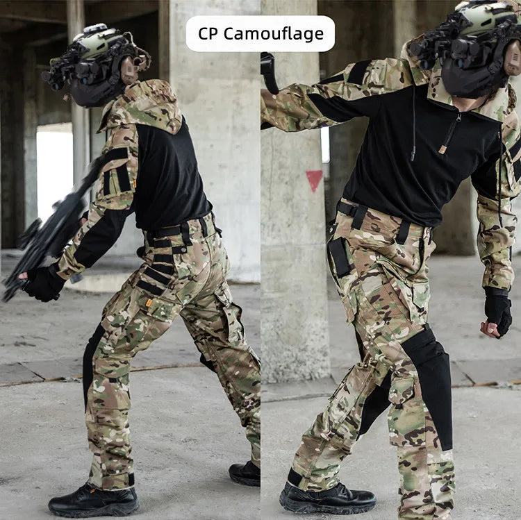T-shirt da combattimento militare multicam mimetica CP dell'esercito americano Camicia tattica da uomo Airsoft Paintball Abbigliamento da caccia da campeggio