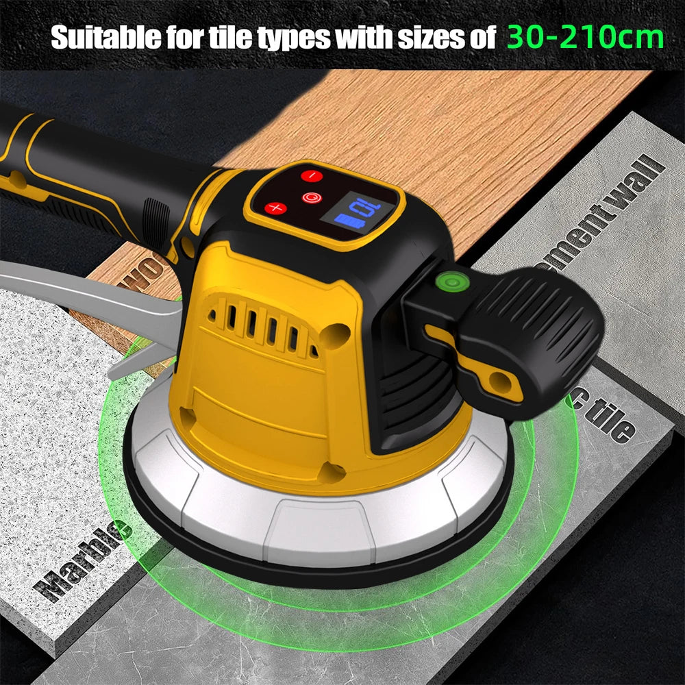 Macchina per livellare le vibrazioni delle piastrelle Strumento vibratore per piastrelle con display digitale a 10 velocità regolabile con design di blocco per batteria Dewalt