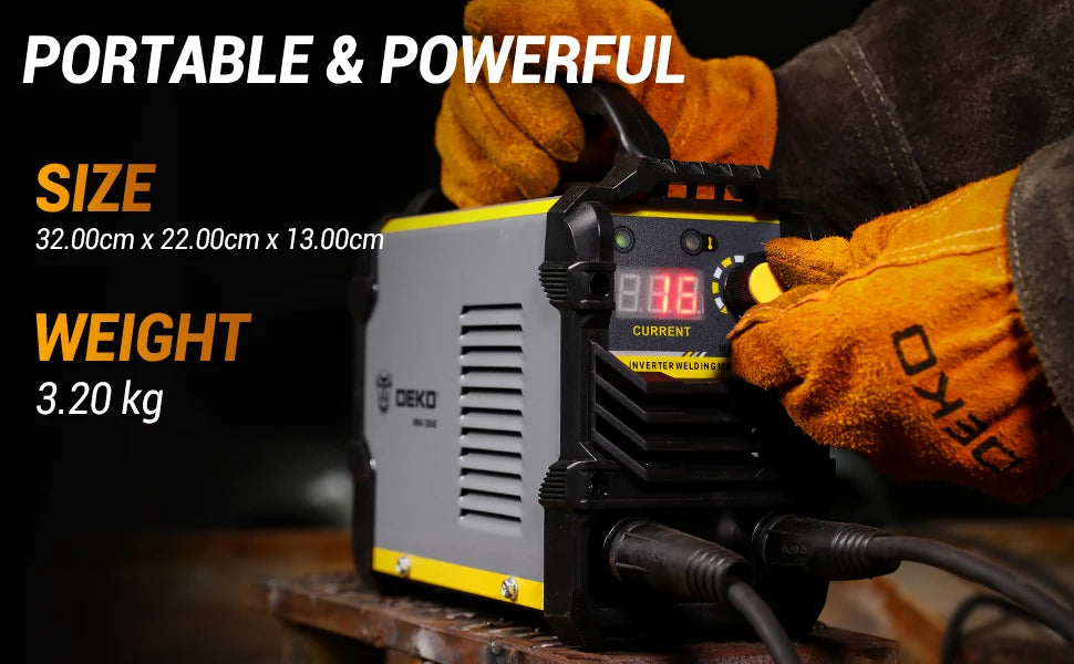 DEKO MMA Serie 160/200 Amp Saldatura Lavoro Leggero Efficiente DC Inverter Saldatore ad arco 220V IGBT MMA Saldatrice