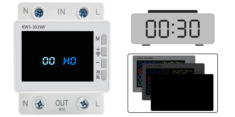 63A Tuya WIFI Smart Life Misuratore di tensione AC170-270V Wattmetro di corrente Misuratore di consumo di elettricità KWH Misuratore di energia di potenza