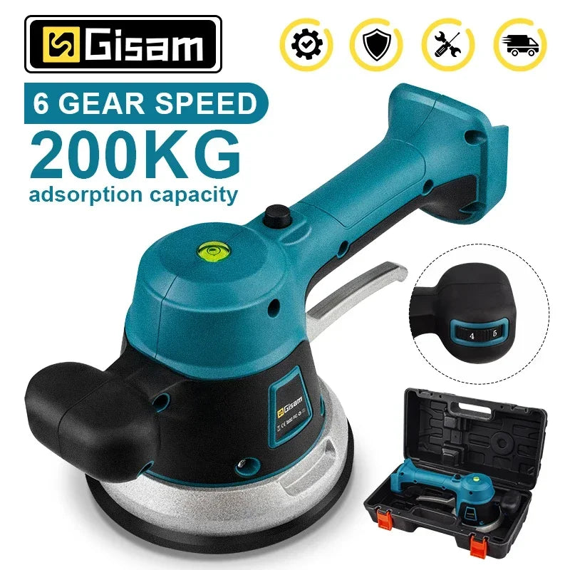 Gisha Cordless Tiler Vibratore Piastrellatrice 6 Velocità Automatico Livellamento Piastrelle Regolazione Assorbe Strumento Per Makita 18V Batteria Spille