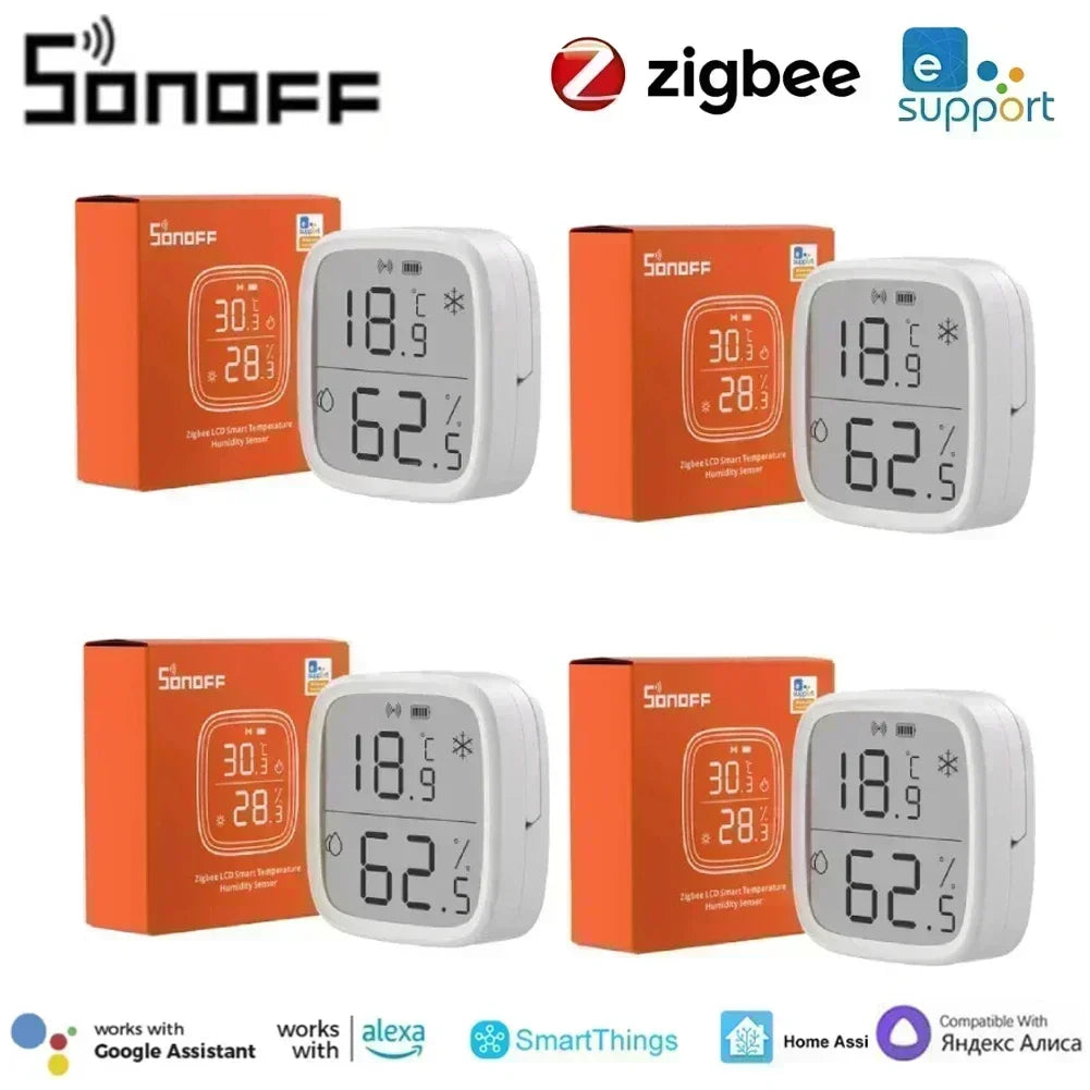 SONOFF SNZB 02D Zigbee Sensore di Umidità di Temperatura SNZB-02D con Schermo LCD per EWeLink SONOFF ZigBee Bridge Alexa Alice