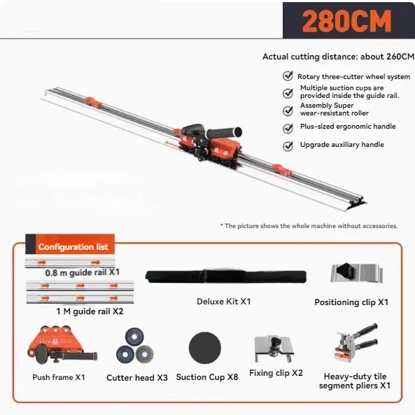 Tagliapiastrelle manuale multifunzionale per piastrelle in ceramica di grande formato Tagliapiastrelle manuale per taglio piastrelle in ceramica 160/180/260/280 cm